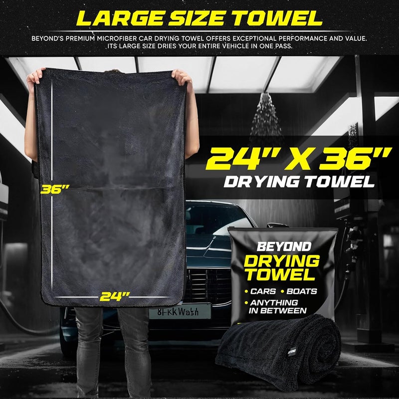 Beyond Braid Beyond Drying Towel - Super Absorbent Large Premium Microfiber Detailing Towel for Cars and Boats - 2-Pack - Image 2